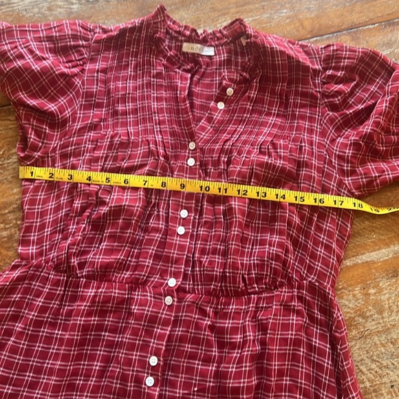 *Doen* Plaid Button-Down Midi Dress - Picture 5 of 8